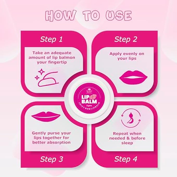 rayihni JUICY GUM LIP BALM-8 GMS| MOISTURIZING TINTED LIP BALM USED TO HYDRATE & NOURISH LIPS |MADE WITH SHEA BUTTER, ALMOND OIL, CARROT SEED OIL, VITAMIN E & LIP SAFE PIGMENT - Image 3